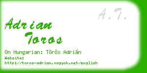 adrian toros business card